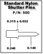 Standard Nylon Shutter Pins