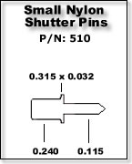 Small Nylon Shutter Pins