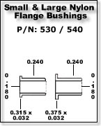 Small & Large Nylon Flange Bushings